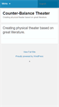 Mobile Screenshot of counter-balancetheater.com